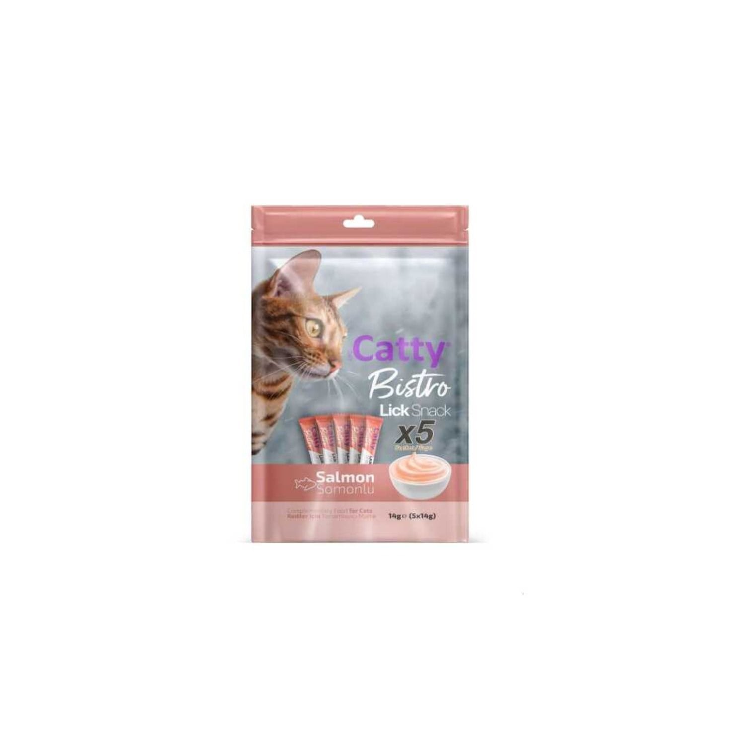 Catty Bistro Somonlu Yetişkin Kedi Krema Ödülü 5 x 14 Gr