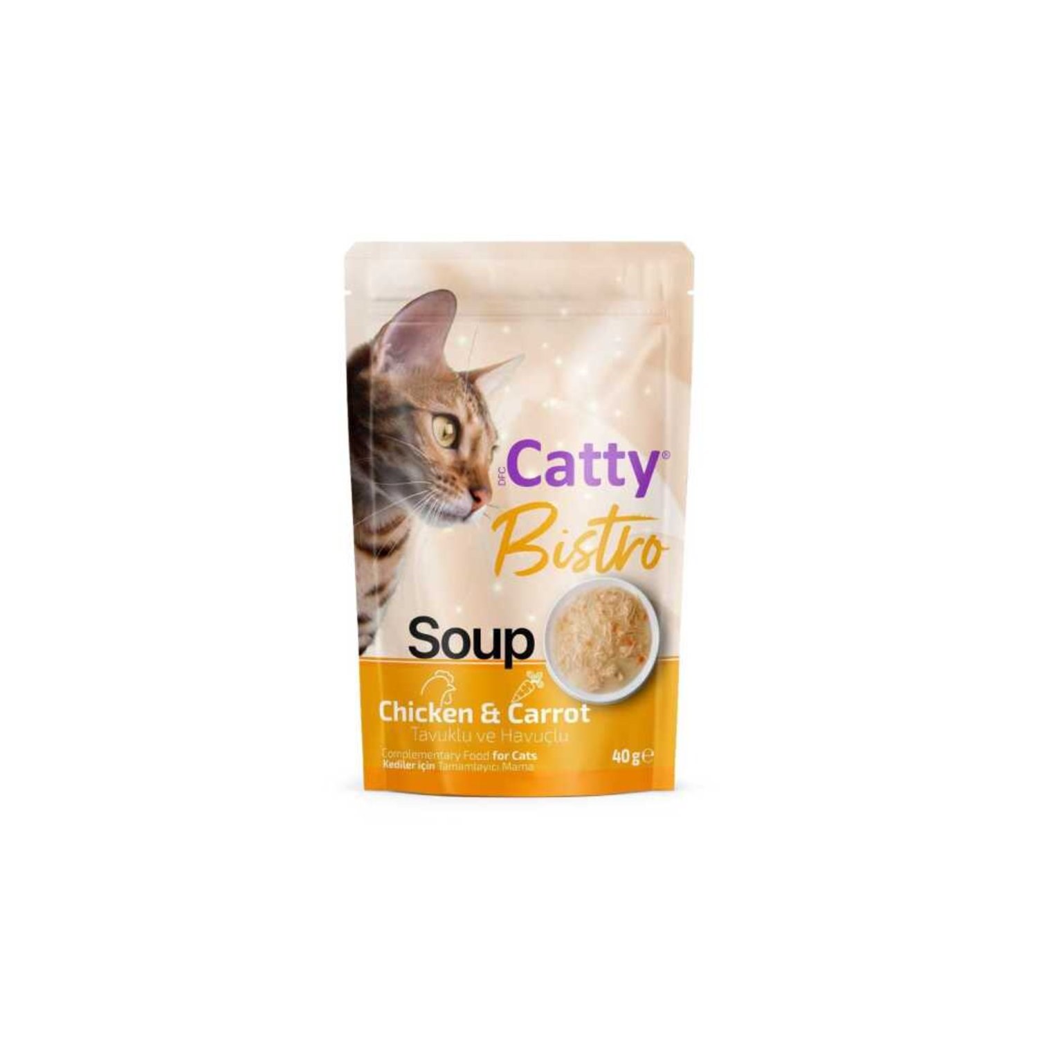 Catty Bistro Tavuklu ve Havuçlu Kedi Çorbası 40 Gr