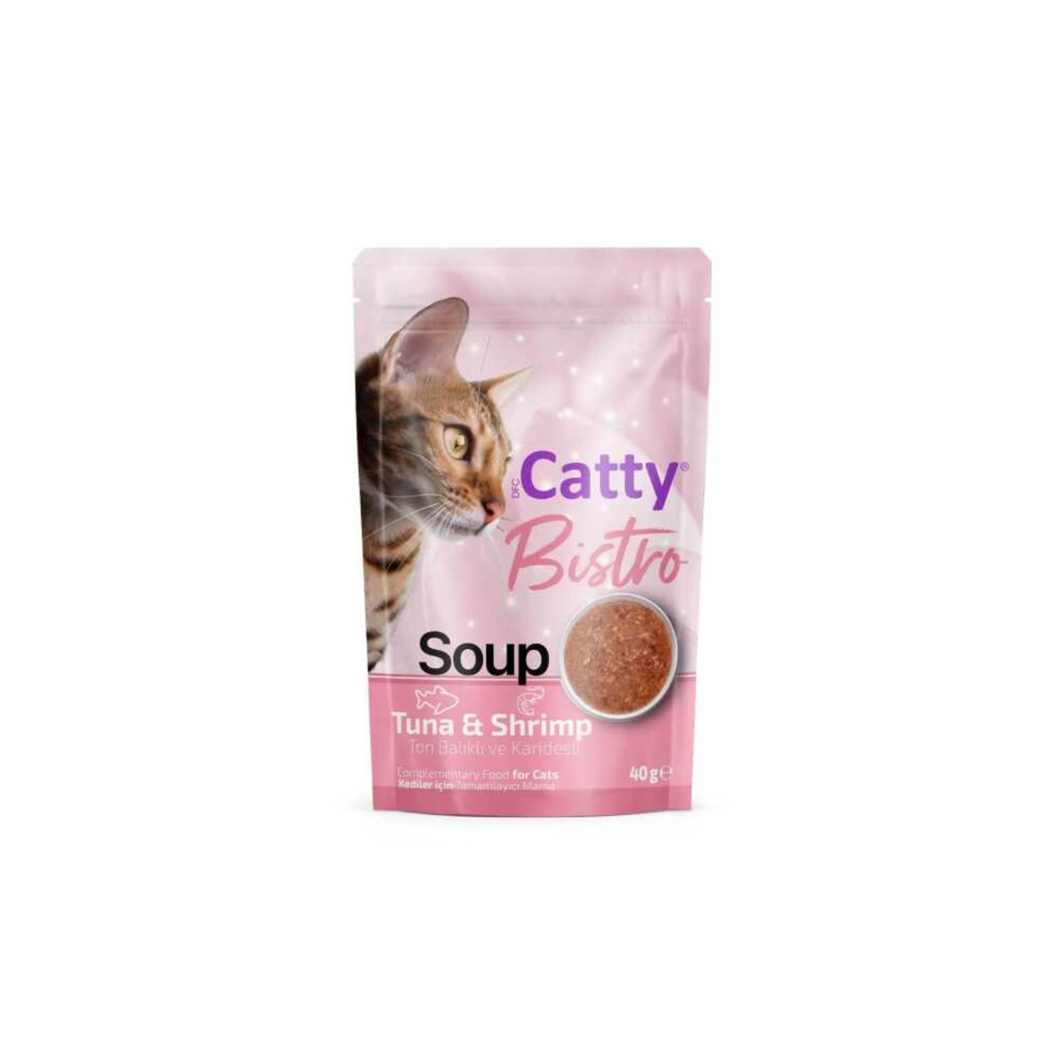 Catty Bistro Ton Balıklı ve Karidesli Kedi Çorbası 40 Gr