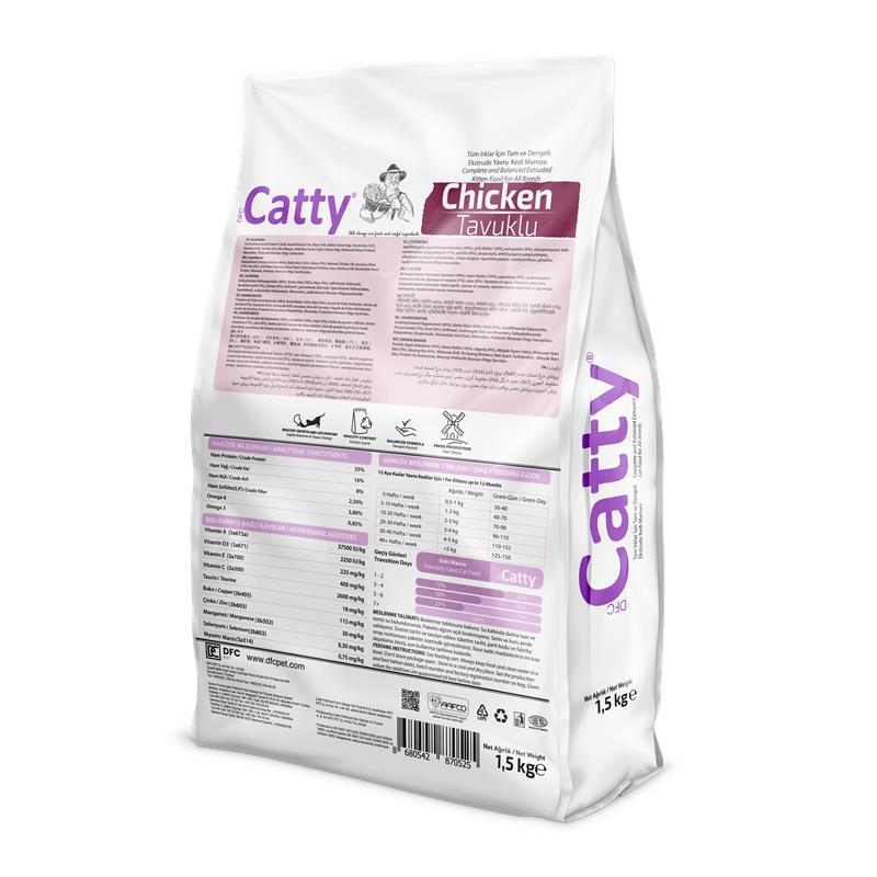 Catty Yavru Kedi Maması Tavuklu 1,5 Kg