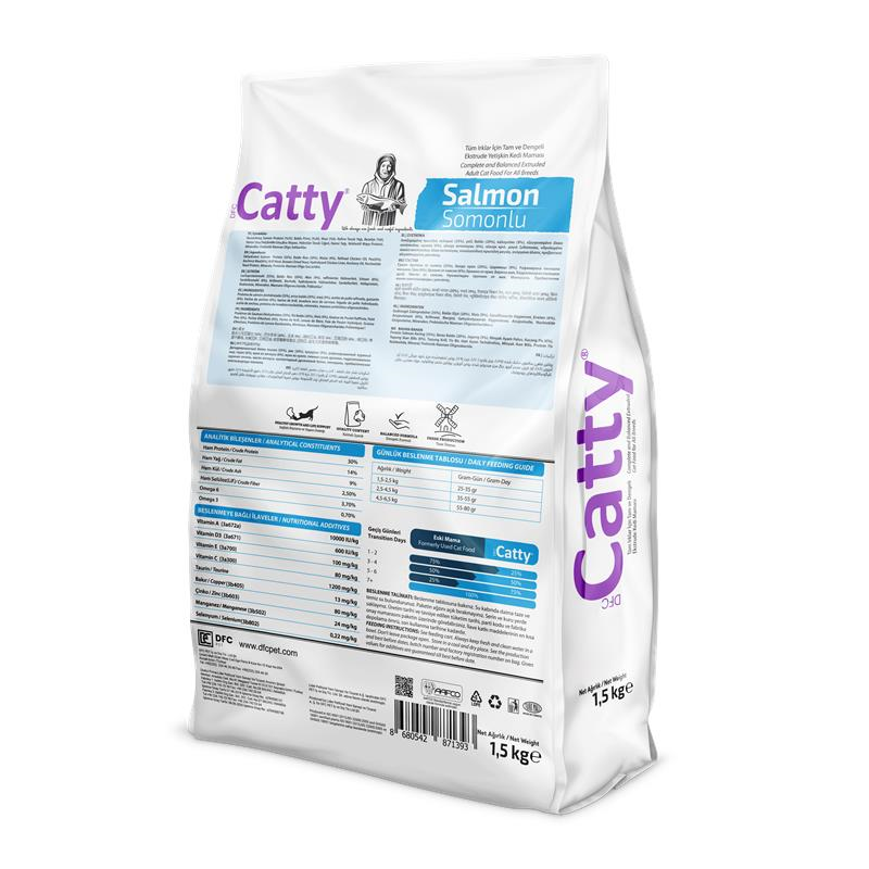 Catty Yetişkin Kedi Maması Somonlu 1,5 Kg