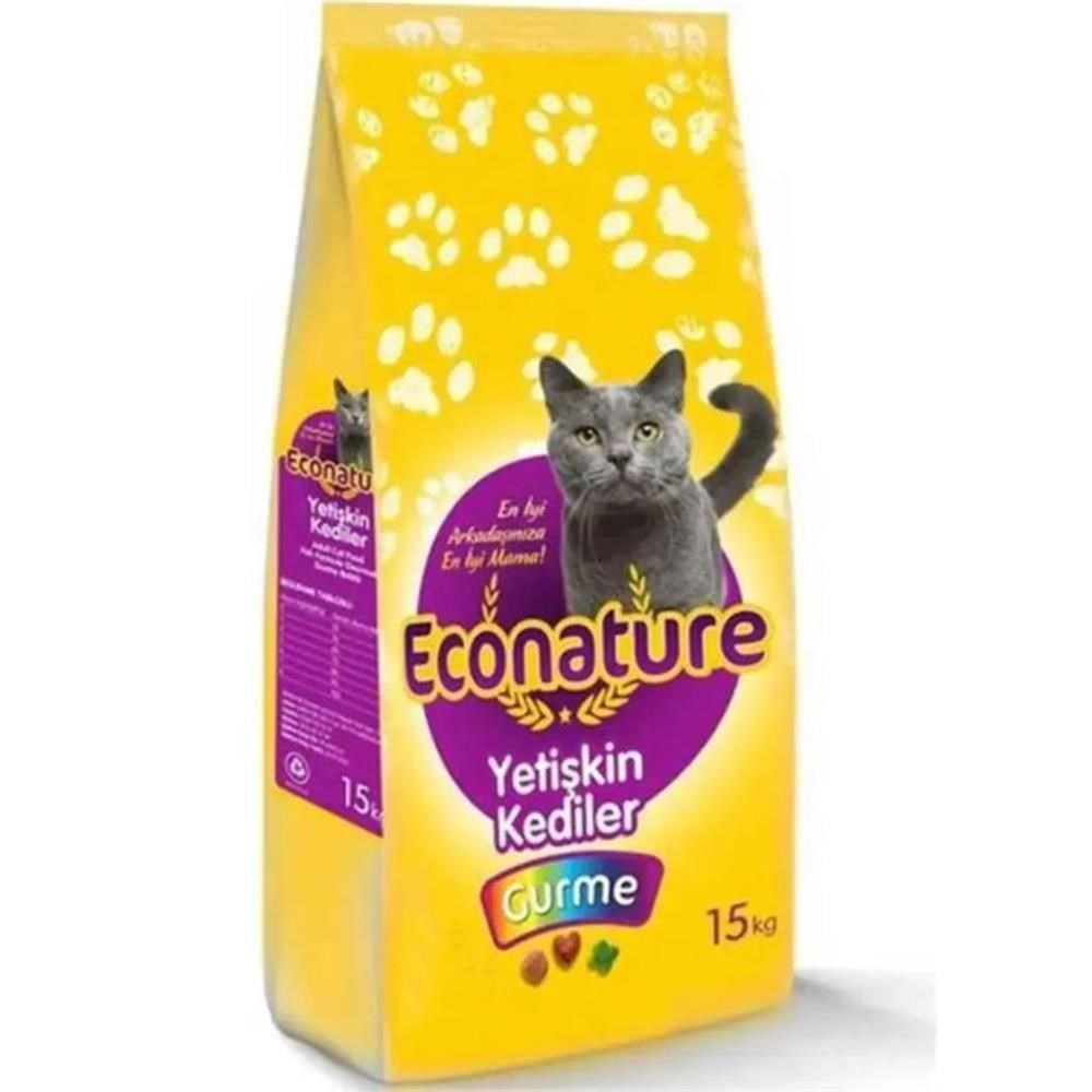 Econature Gurme Yetişkin Kedi Maması 15 Kg (Sarı Ambalaj)