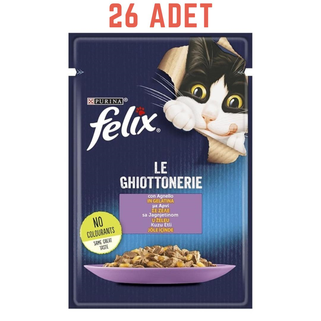 Felix Kuzu Etli Yetişkin Kedi Konservesi 85 Gr (26 Adet)