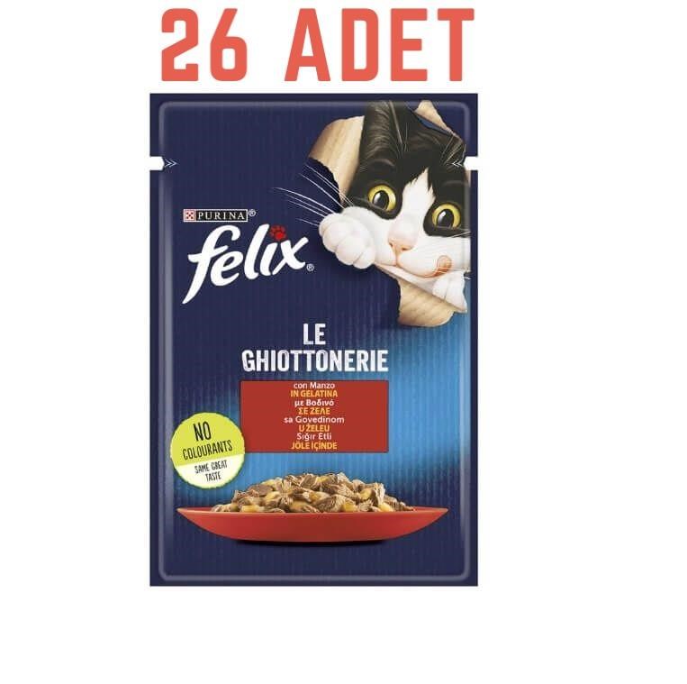 Felix Sığır Etli Yetişkin Kedi Konservesi 85 Gr (26 adet)