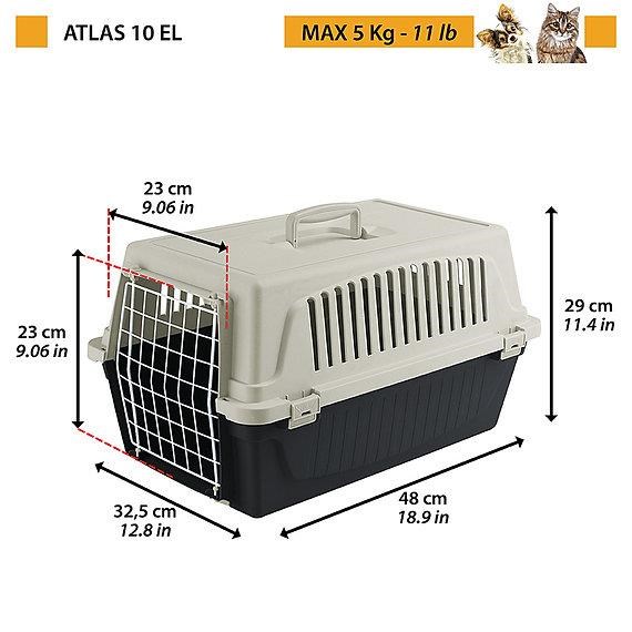 Ferplast Atlas 10 Kedi Köpek Taşıma Kafesi Siyah-Fuşya