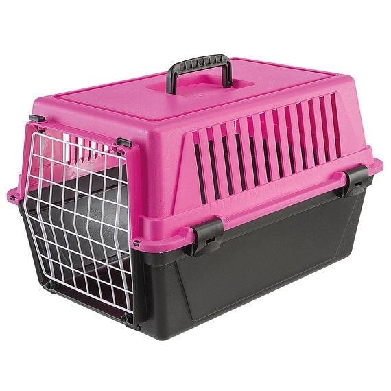 Ferplast Atlas 10 Kedi Köpek Taşıma Kafesi Siyah-Fuşya