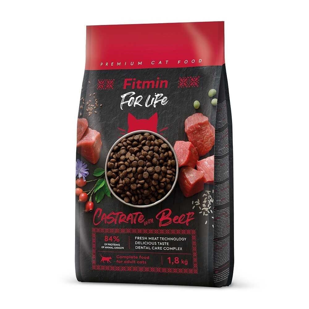 Fitmin For Life Castrate Beef Kısır Kedi Maması 1,8 Kg