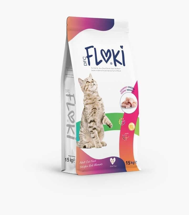 Floki Gurme Tavuklu Yetişkin Kedi Maması 15 Kg