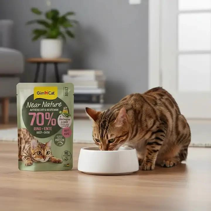 GimCat Near Nature Ezme Sığır Etli ve Ördekli Yetişkin Kedi Konservesi 85 Gr