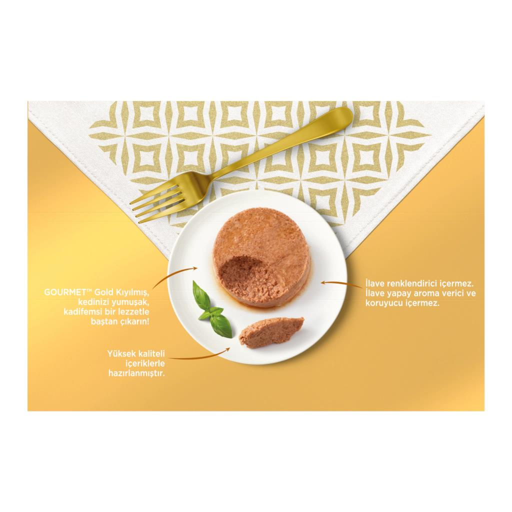 Gourmet Gold Kıyılmış Karışık Çeşitli Yetişkin Kedi Konservesi 8x85 Gr (12 AL 9 ÖDE)