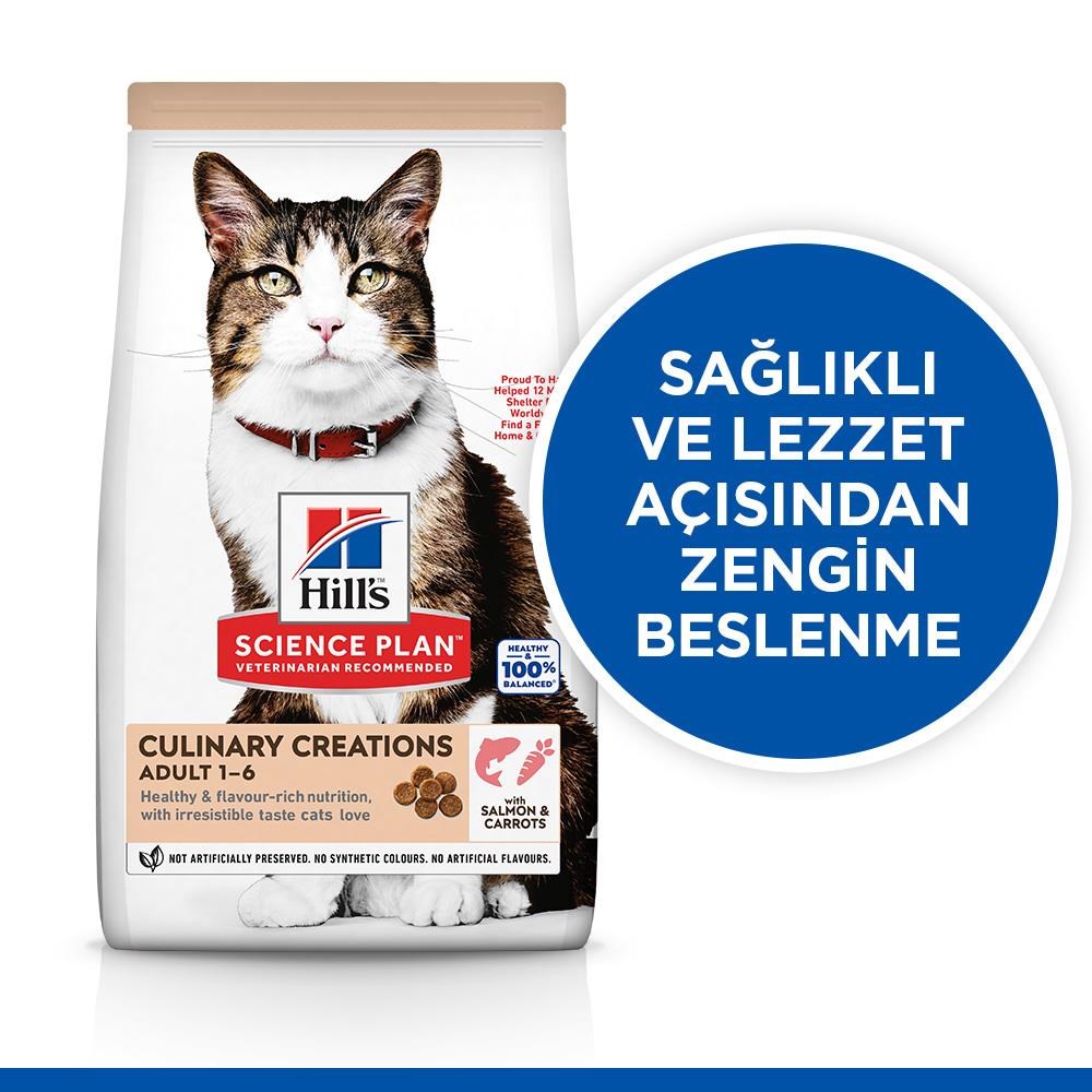 Hill's SCIENCE PLAN Culinary Creations Somonlu ve Havuçlu Yetişkin Kedi Maması 1,5 Kg