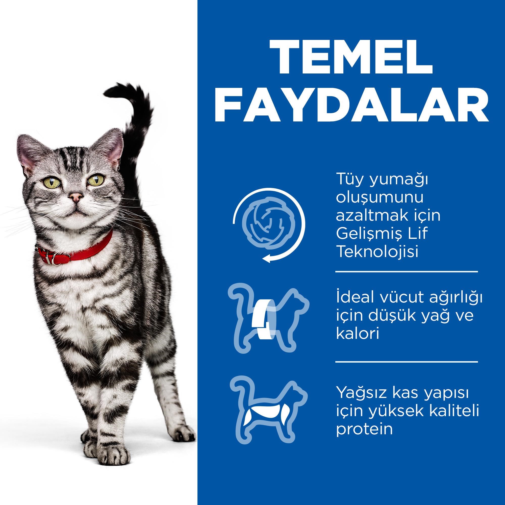 Hill's SCIENCE PLAN Hairball & Indoor Yetişkin Tavuklu Kedi Maması 1,5 Kg