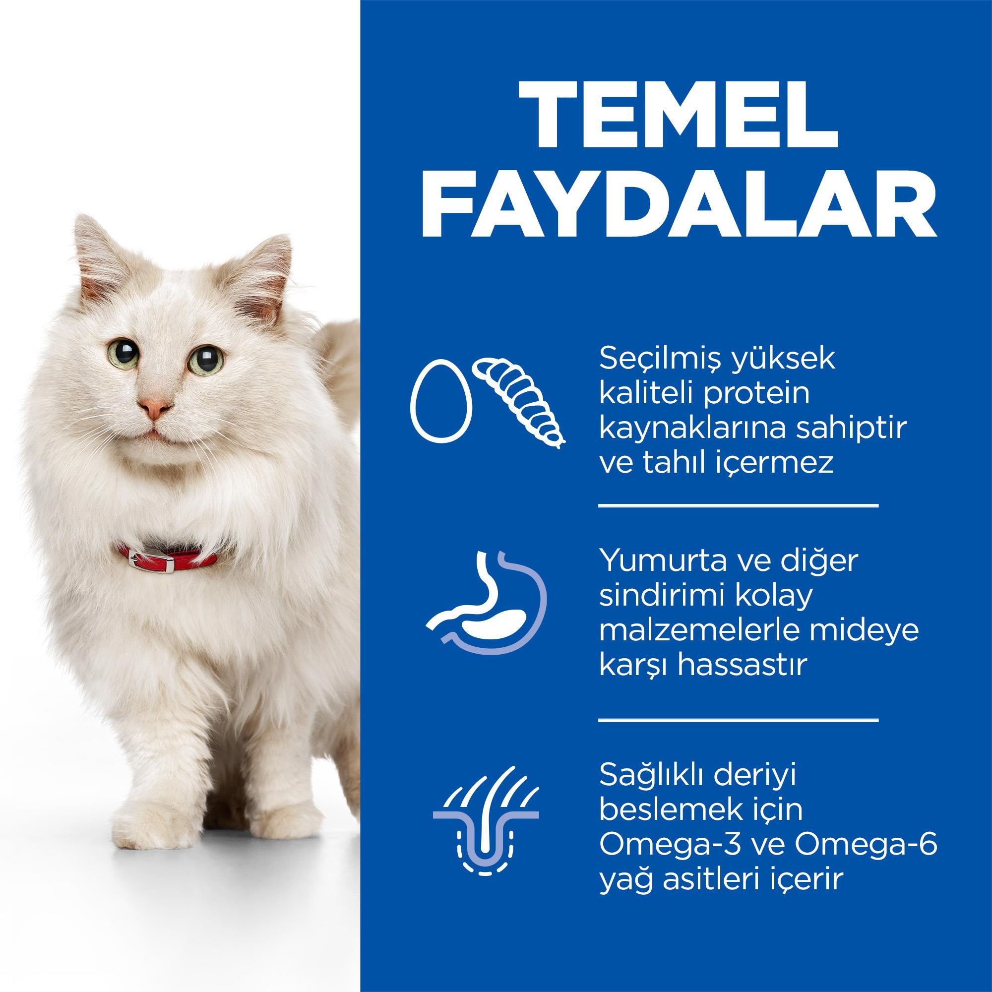 Hill's SCIENCE PLAN Hypoallergenic Yumurta ve Böcek Proteinli Kedi Maması 7 Kg