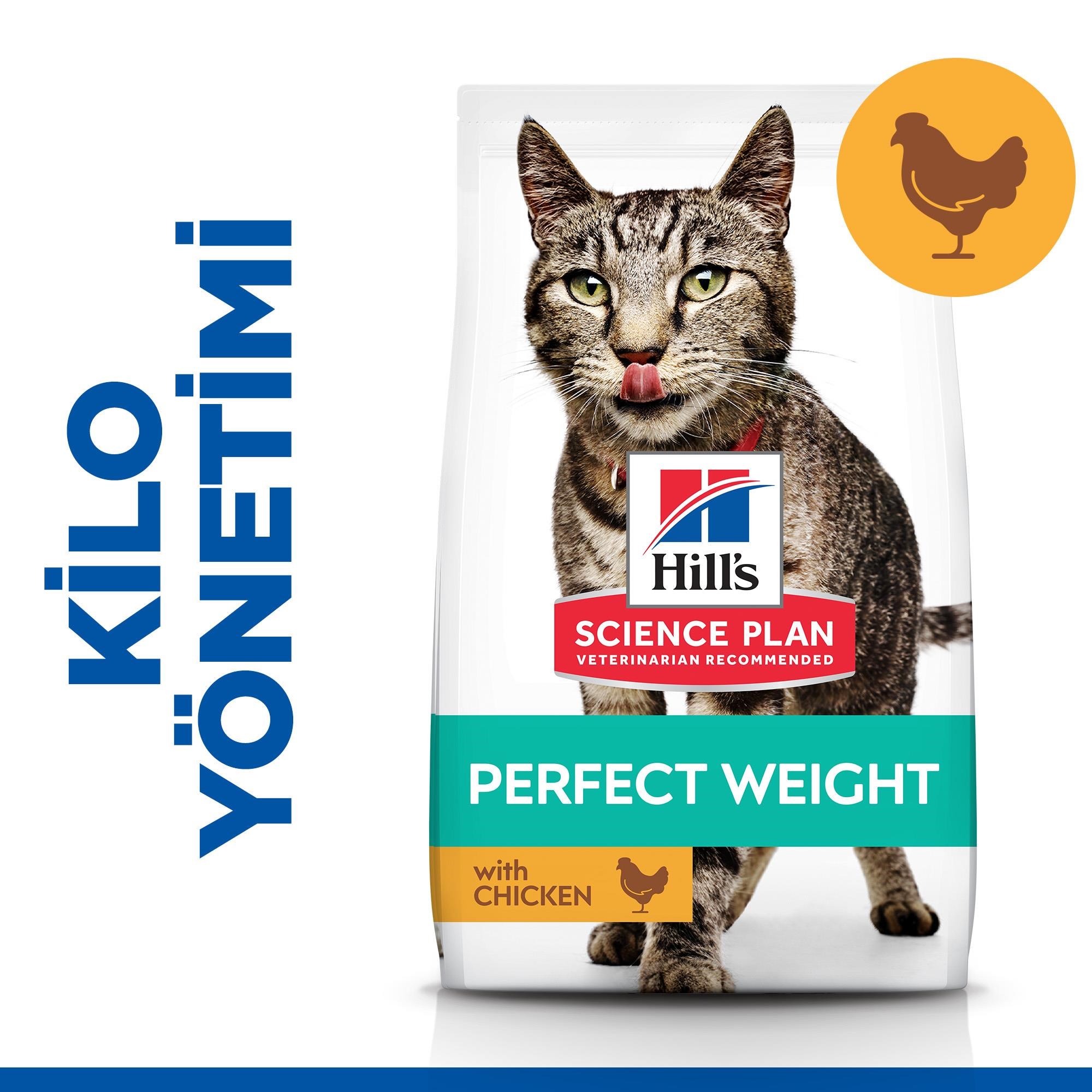 Hill's SCIENCE PLAN Perfect Weight Yetişkin Tavuklu Kedi Maması 2,5 Kg