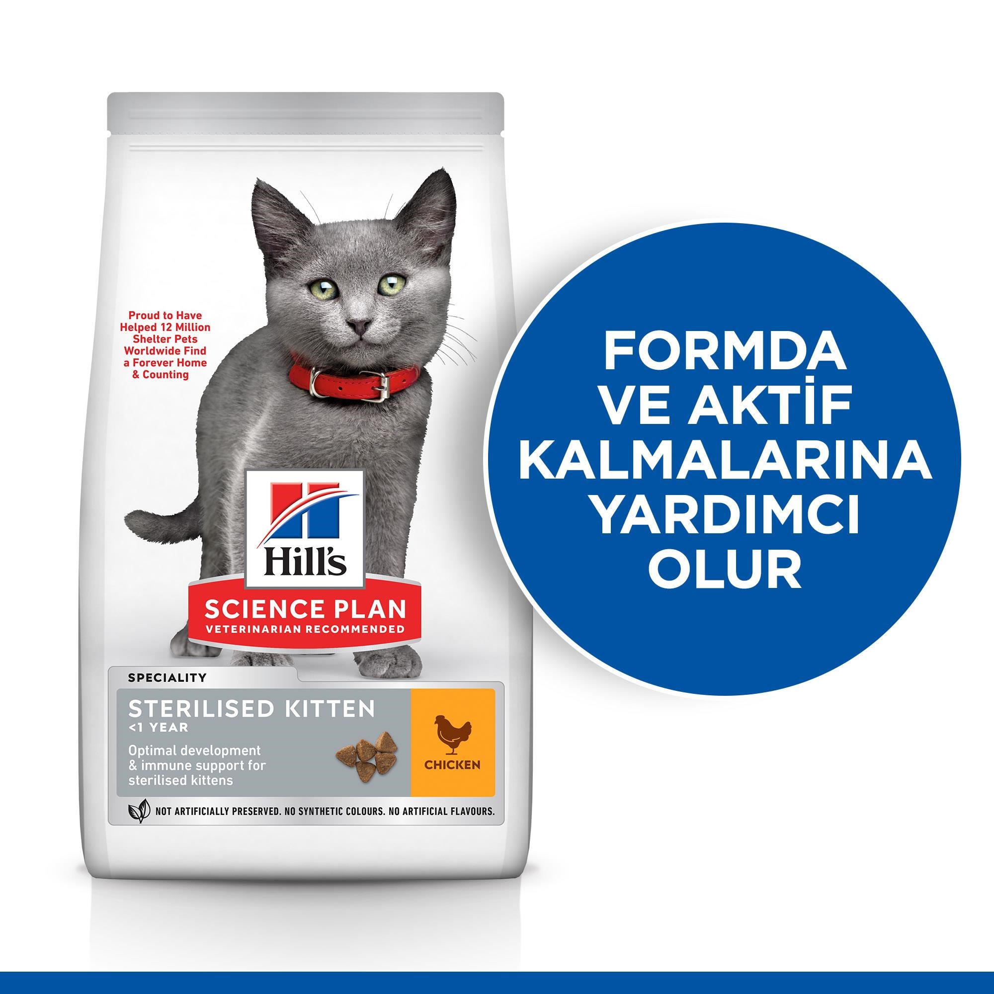 Hill's SCIENCE PLAN Sterilised Kitten Tavuklu Yavru Kedi Maması 3 Kg