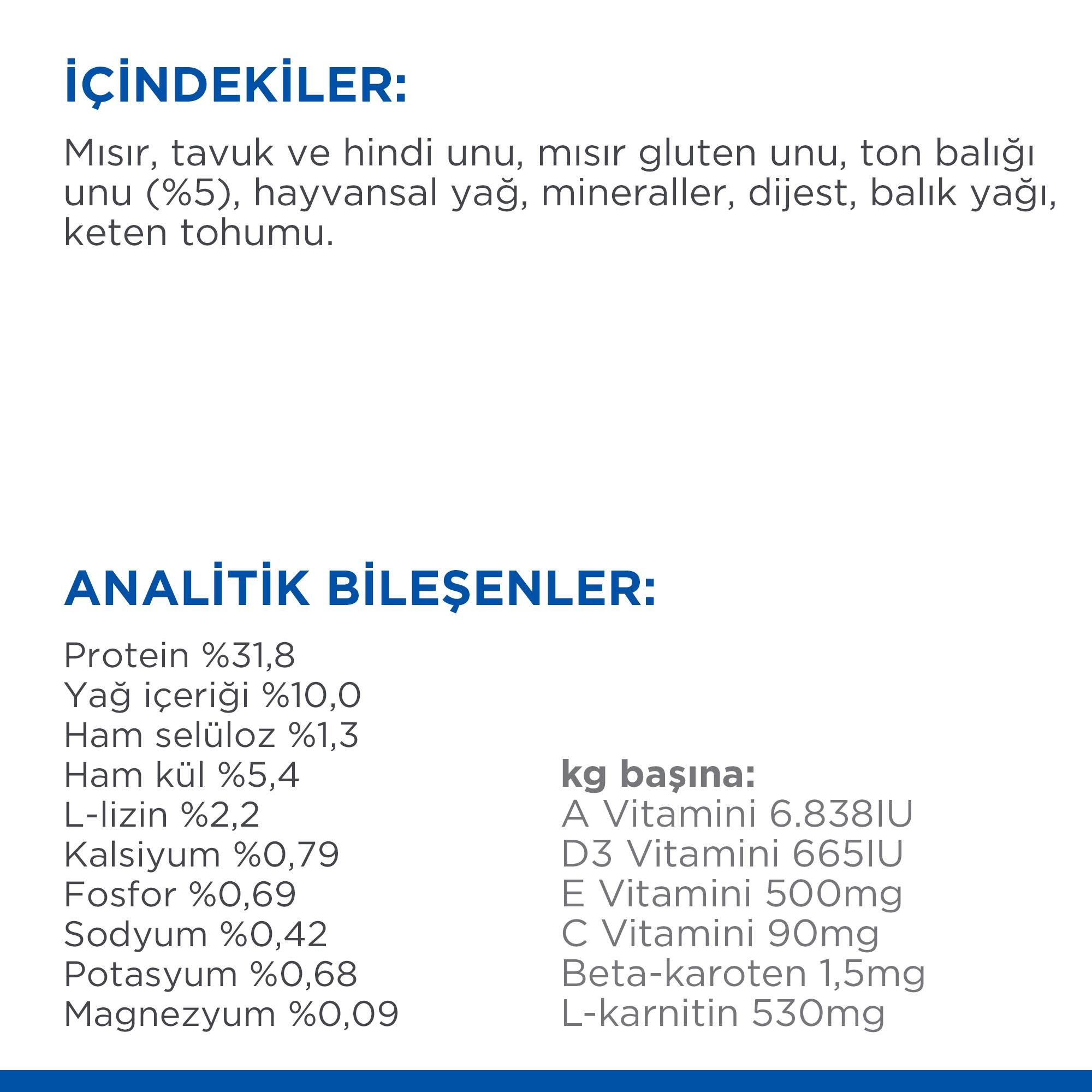 Hill's SCIENCE PLAN Sterilised Yetişkin Ton Balıklı Kedi Maması 15 Kg