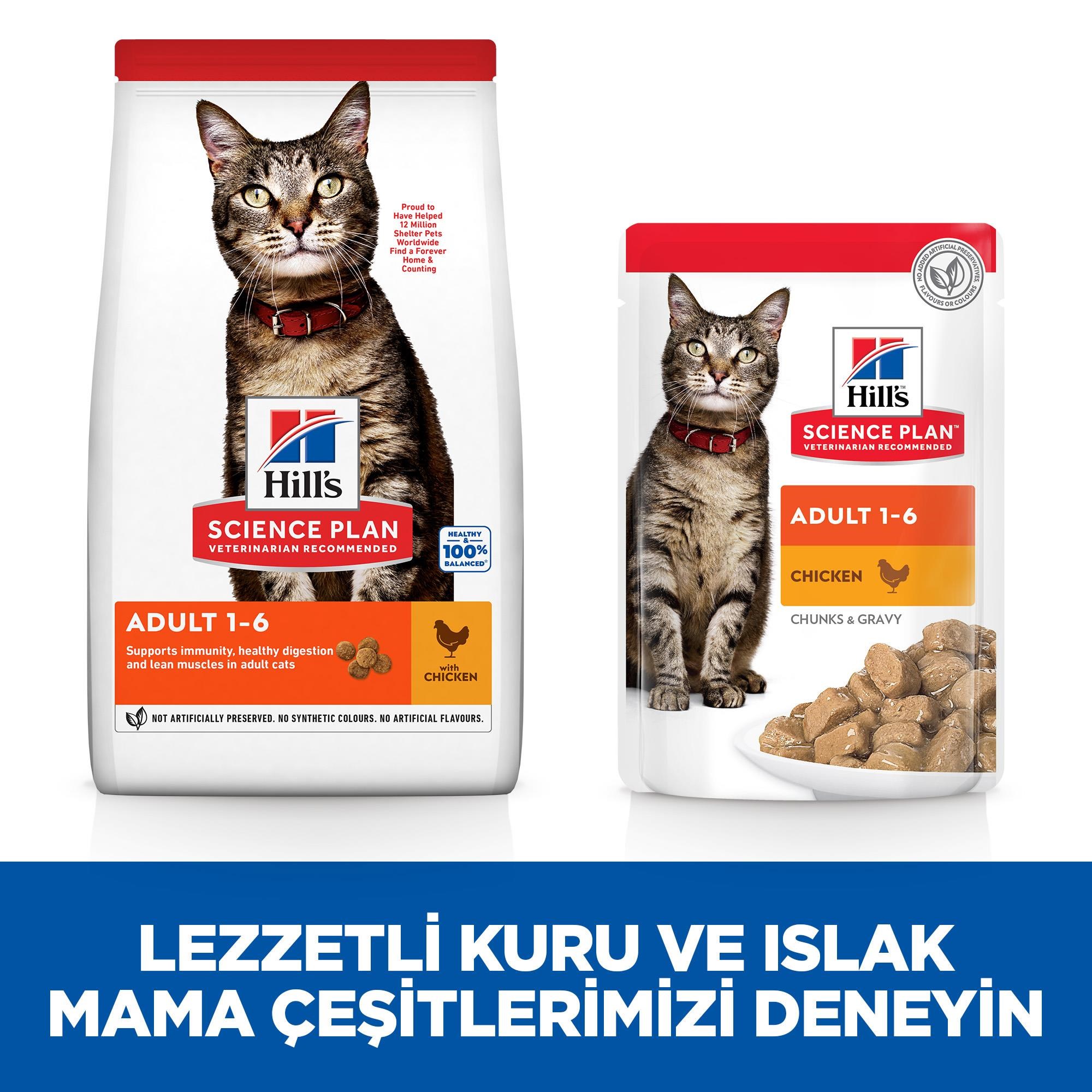 Hill's SCIENCE PLAN Yetişkin Tavuklu Kedi Maması 1,5 Kg