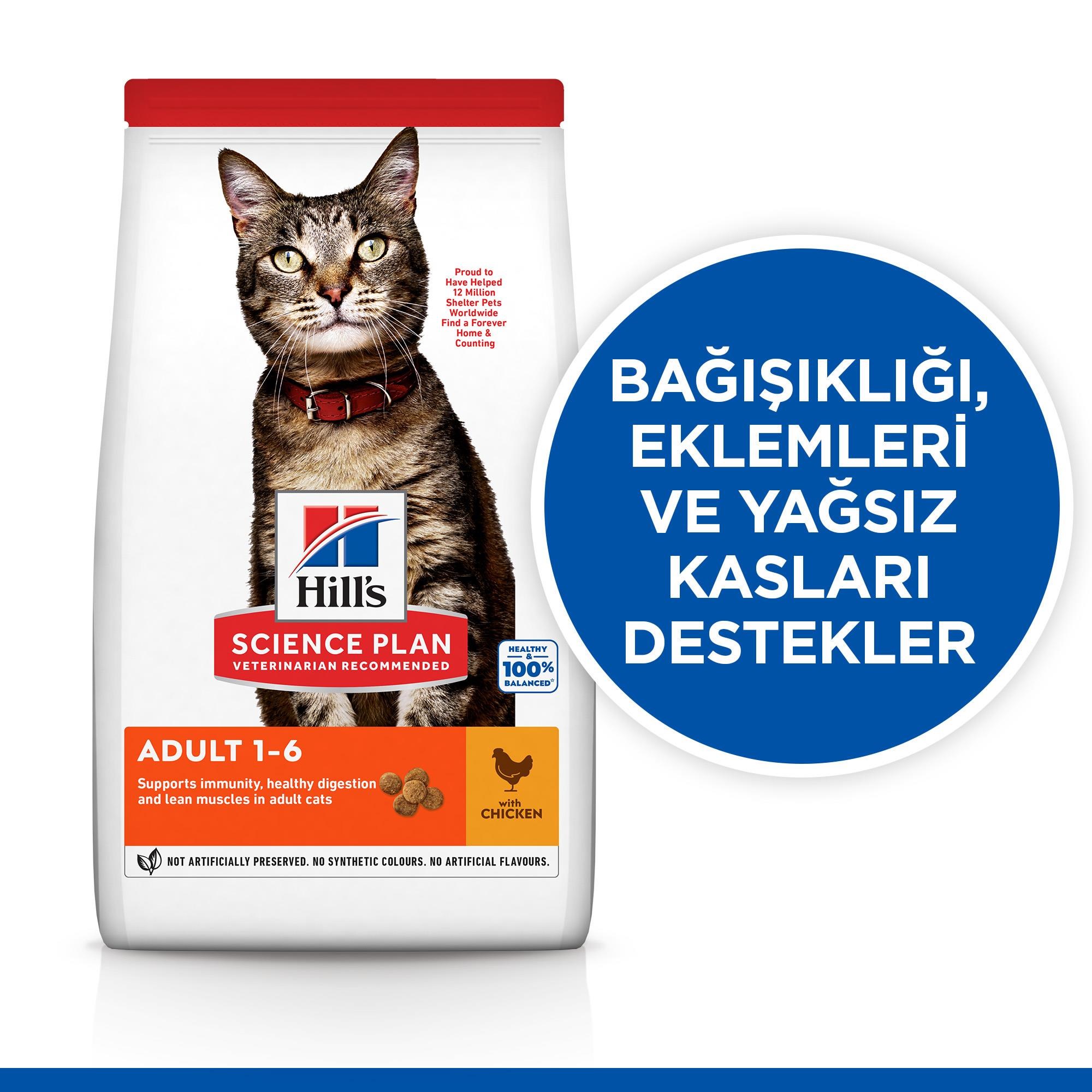 Hill's SCIENCE PLAN Yetişkin Tavuklu Kedi Maması 15 Kg