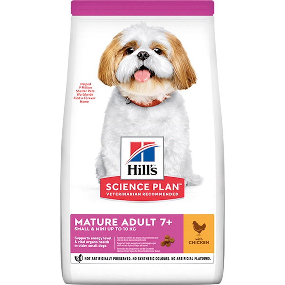 Hills SP Small & Mini Mature Adult +7 Tavuk Etli Yaşlı Köpek Maması 1,5 Kg