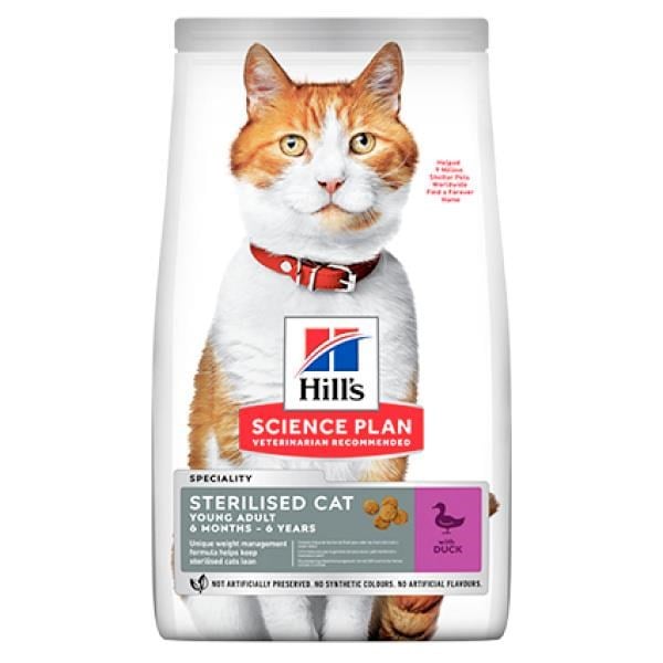 Hills SP Sterilised Young Adult Ördekli Kısırlaştırılmış Kedi Maması 3 Kg