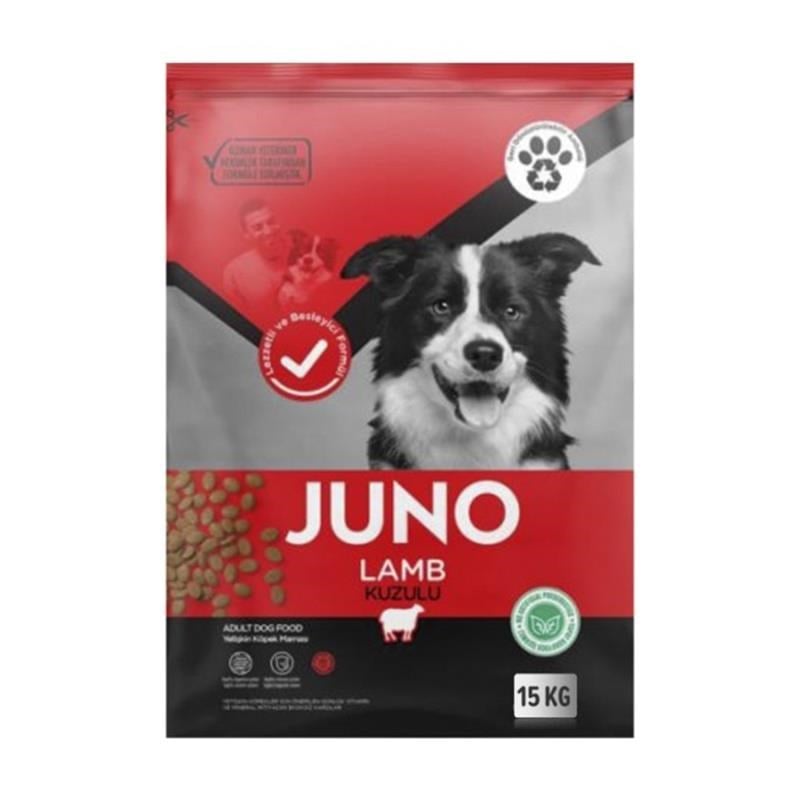 Juno Kuzu Etli ve Pirinçli Yetişkin Köpek Maması (Tüm Irklar İçin) 15 Kg