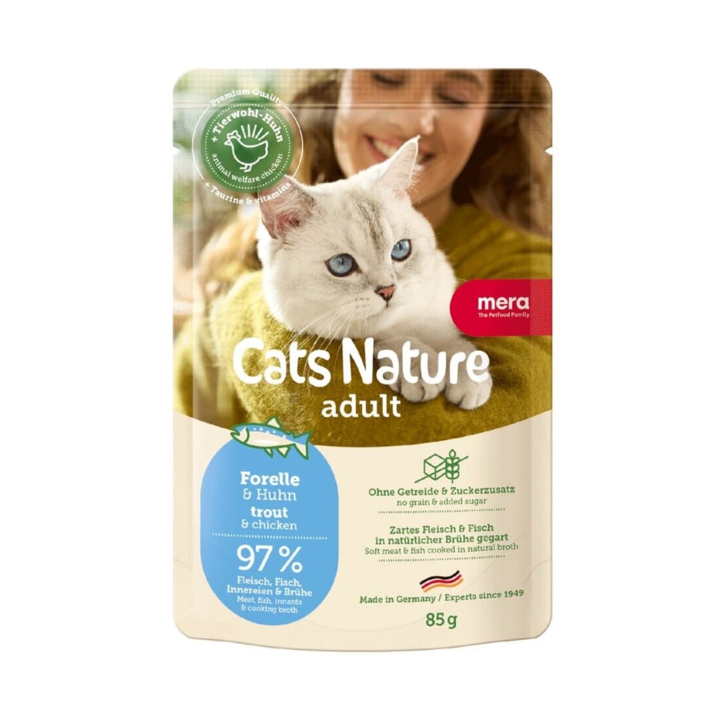 Mera Cats Nature Alabalıklı Pouch Yetişkin Konserve Kedi Maması 85 Gr