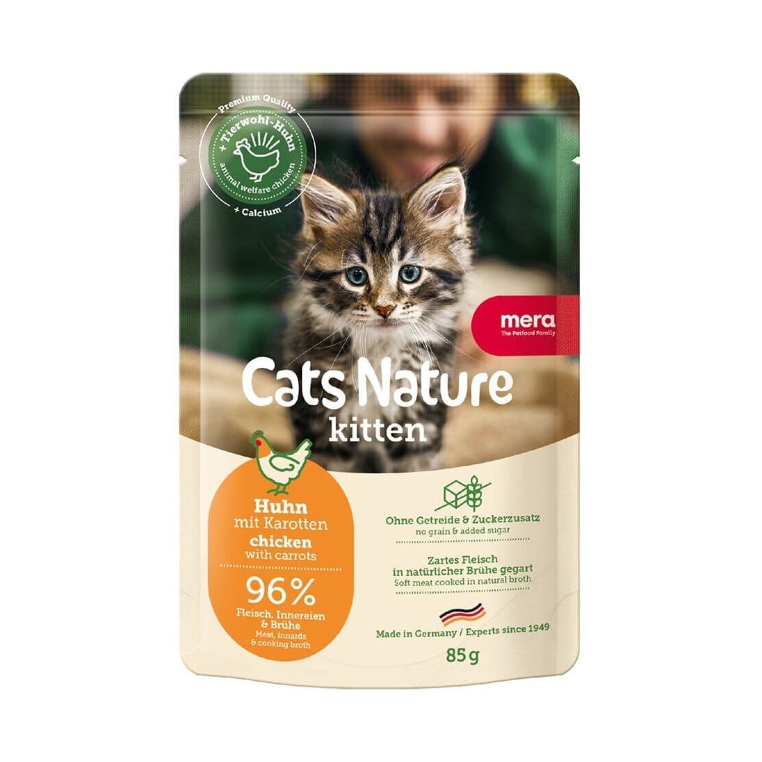 Mera Cats Nature Kitten Tavuklu Pouch Yavru Konserve Kedi Maması 85 Gr