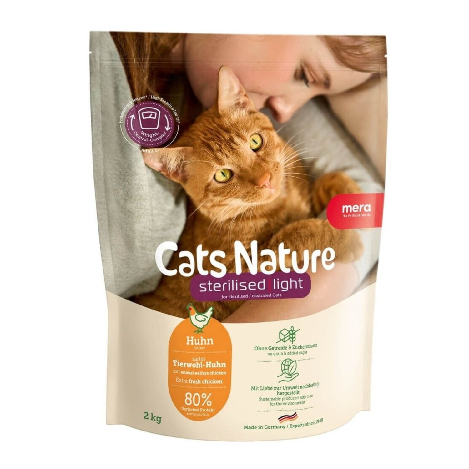 Mera Cats Nature Sterilised & Light Tahılsız Tavuklu Kısırlaştırılmış Kedi Maması 2 Kg