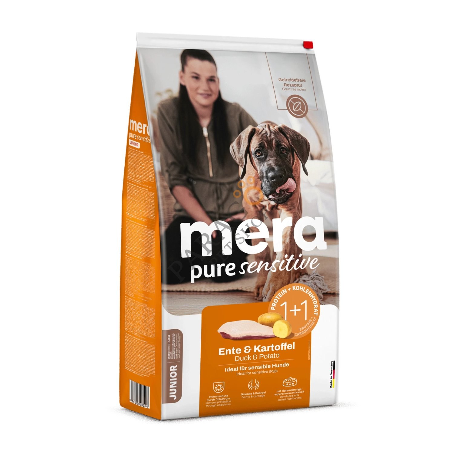 Mera Pure Sensitive Tahılsız Ördekli ve Patatesli Büyük Irk Yavru Köpek Maması 4 Kg