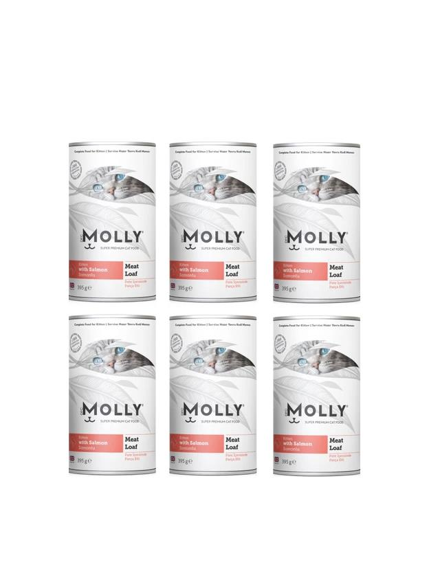 Molly Konserve Yavru Kedi Pate Somonlu 395 Gr (6 Adet)