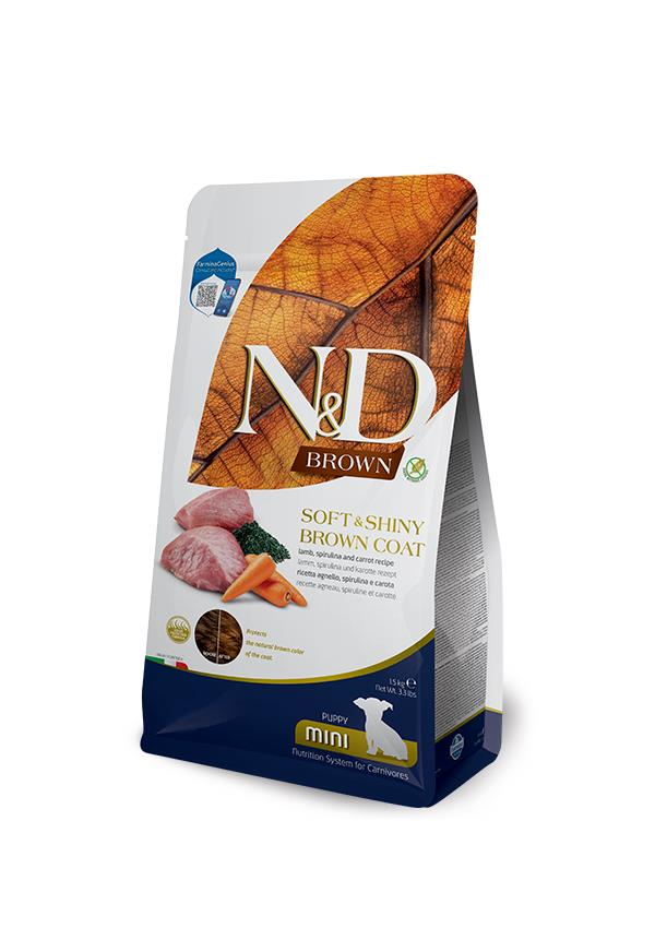 N&D Brown Kuzulu Spirulinalı Mini Yavru Köpek Maması 1,5 Kg