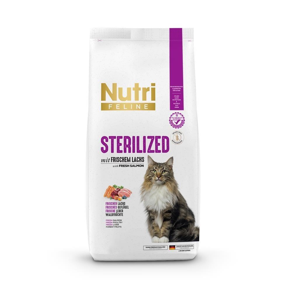 Nutri Feline Somonlu Tahılsız Kısırlaştırılmış Kedi Maması 10 Kg