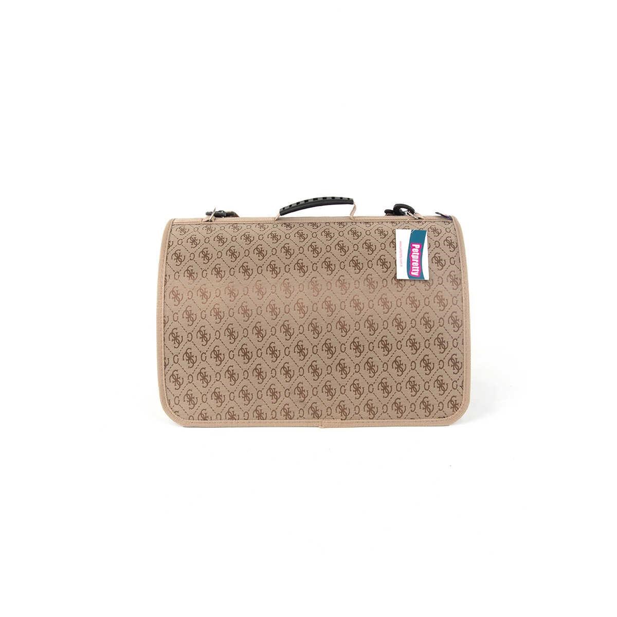 Pet Pretty Flybag Kedi ve Köpek Taşıma Çantası Kahverengi 44x28x28 Cm