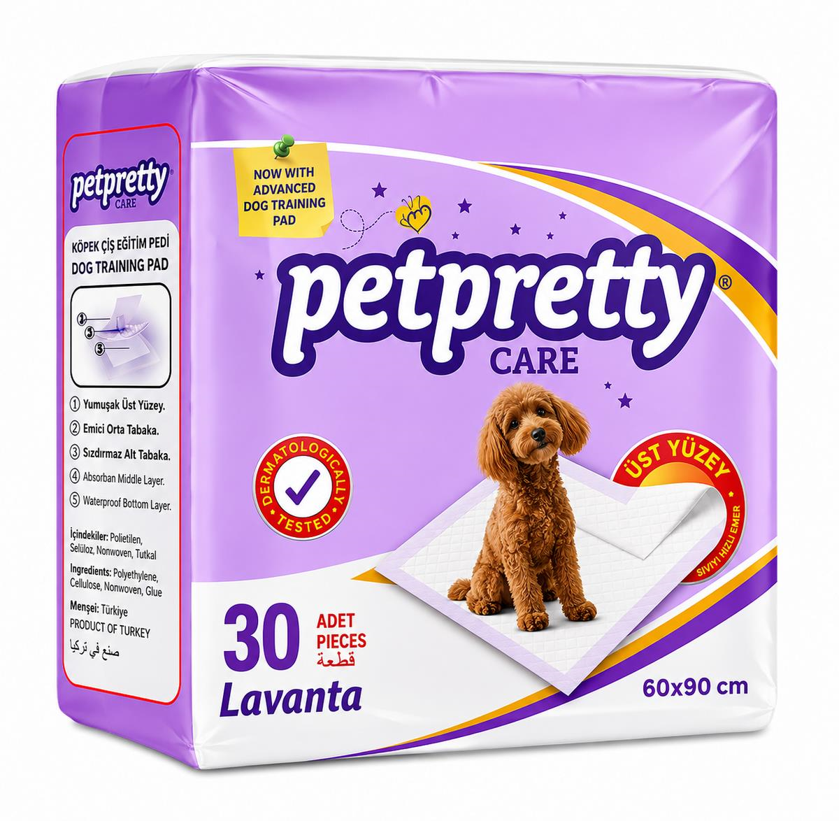 Pet Pretty Tuvalet Eğitim Pedi Lavantalı 30'lu 60x90 Cm