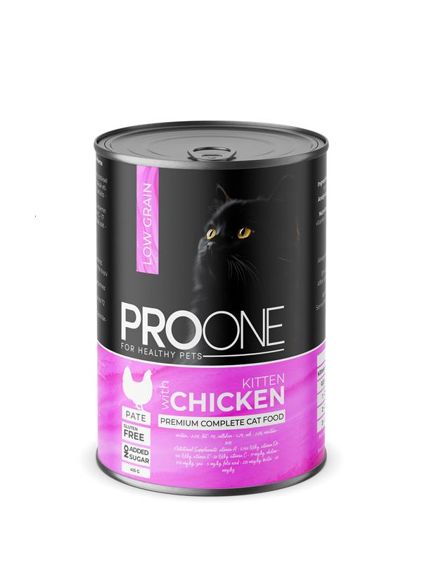 Pro One Kitten Tavuklu Yavru Kedi Konservesi 415 Gr (24 Adet)
