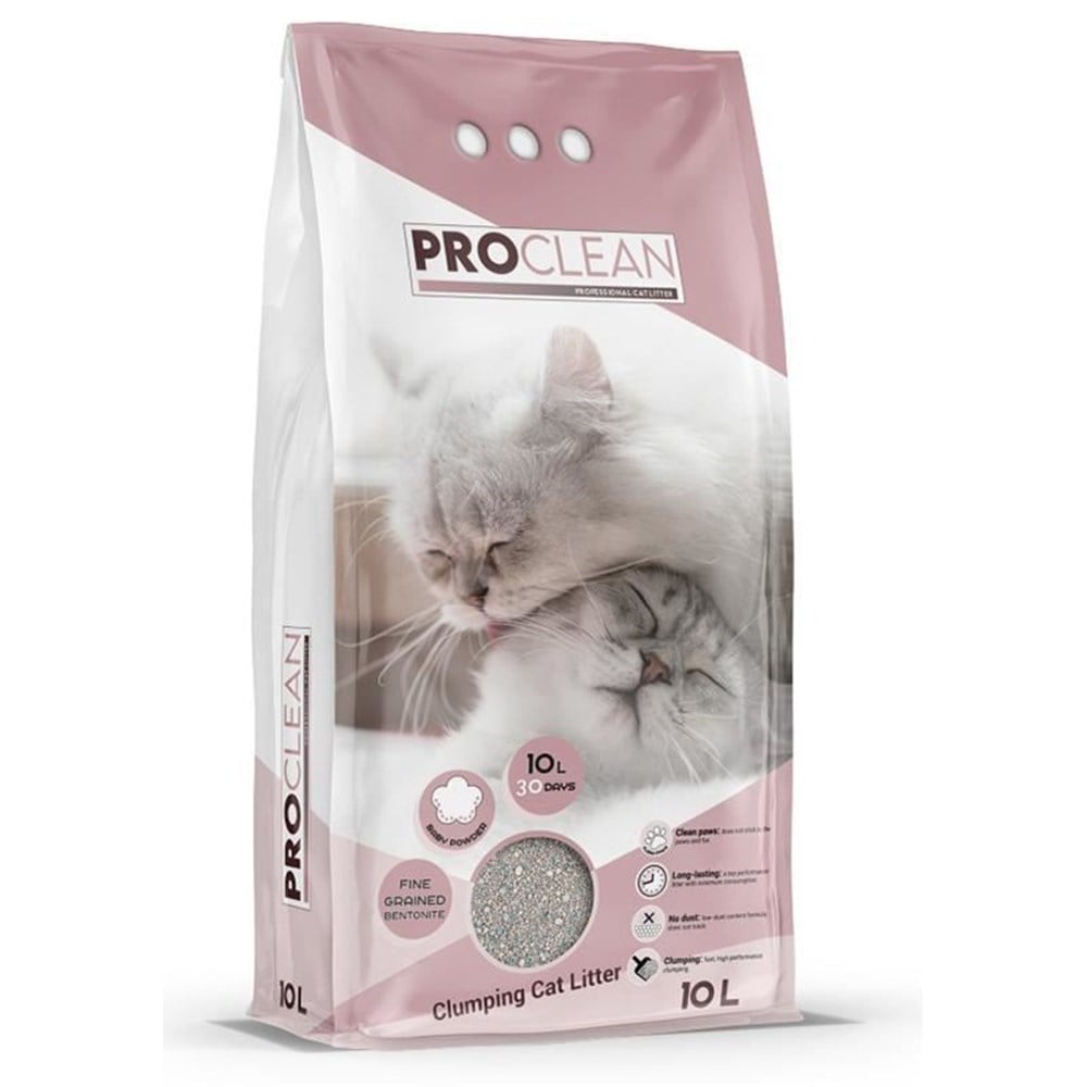 ProClean Baby Powder Kalın Kedi Kumu 10 Lt