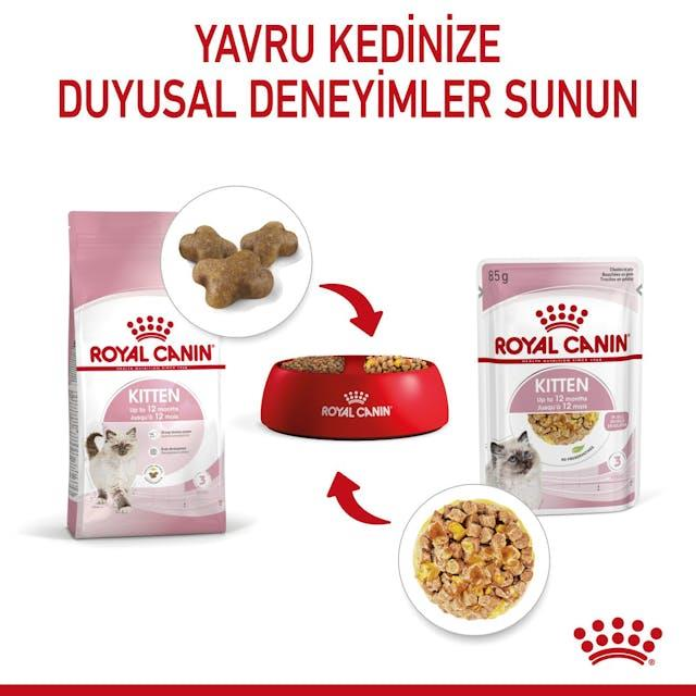 Royal Canin Kitten Jelly Yaş Yavru Kedi Maması 85 gr (12 adet)