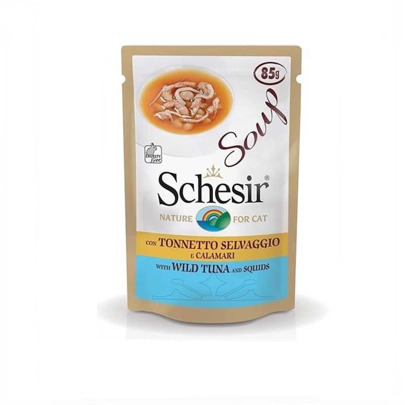 Schesir Ton Balıklı ve Kalamarlı Kedi Çorbası 85 Gr