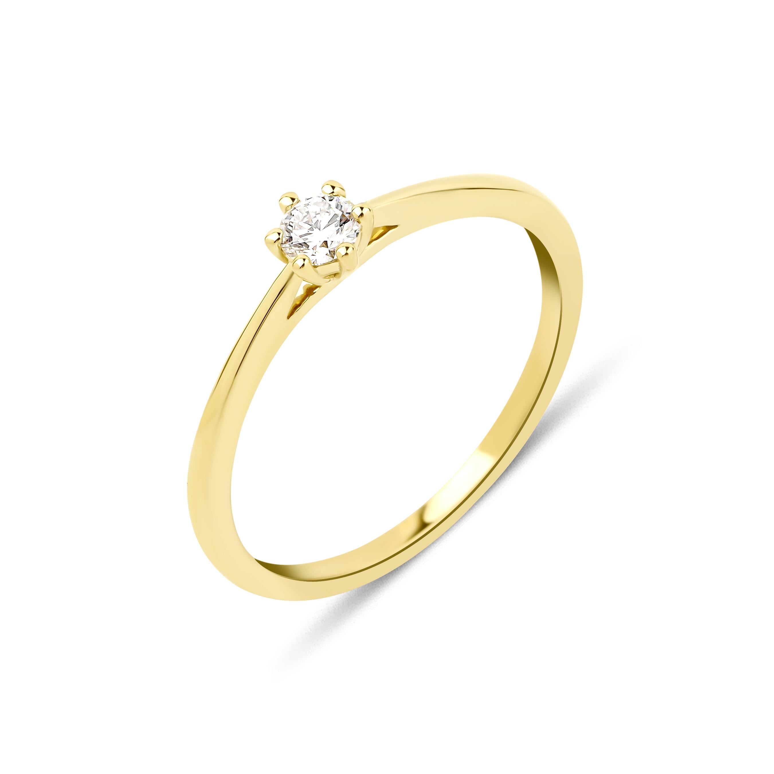 0.15 Karat 6 Tırnaklı Tektaş 