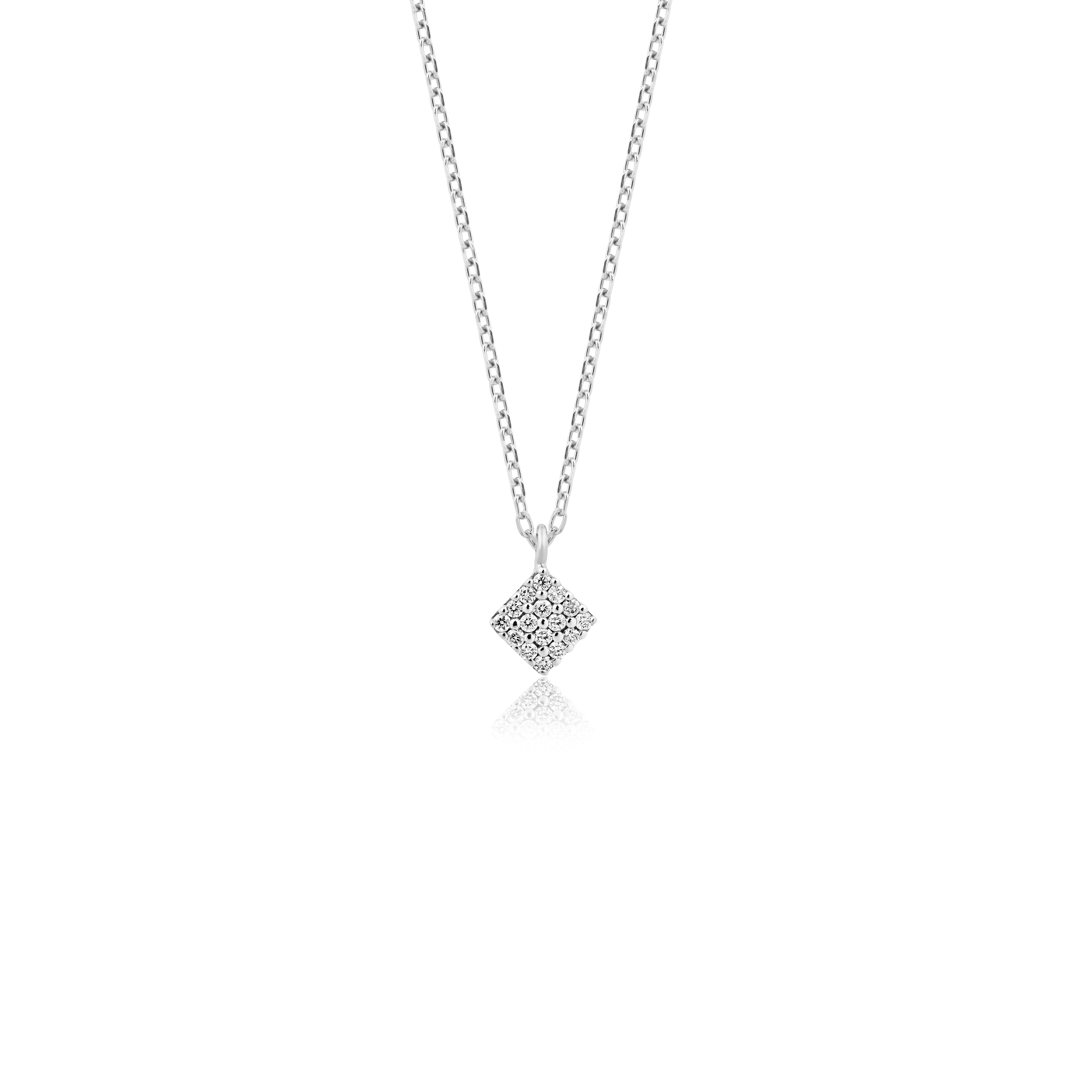 Minimal Kare Model Pırlanta Kolye