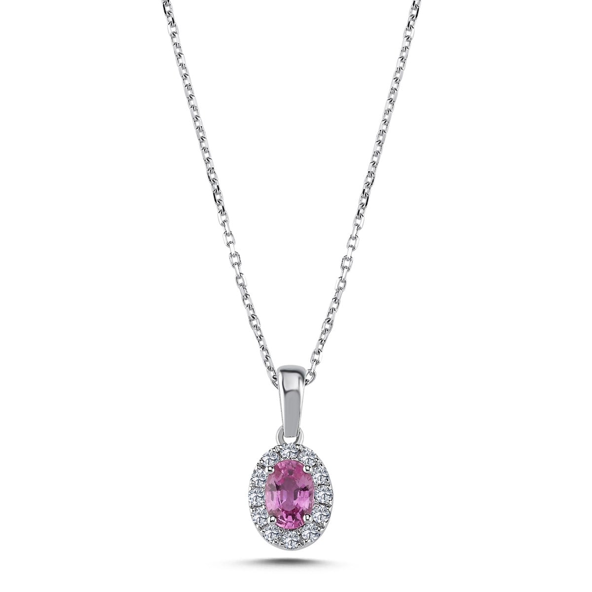 Özel Tasarım Pink Sapphire Kolye
