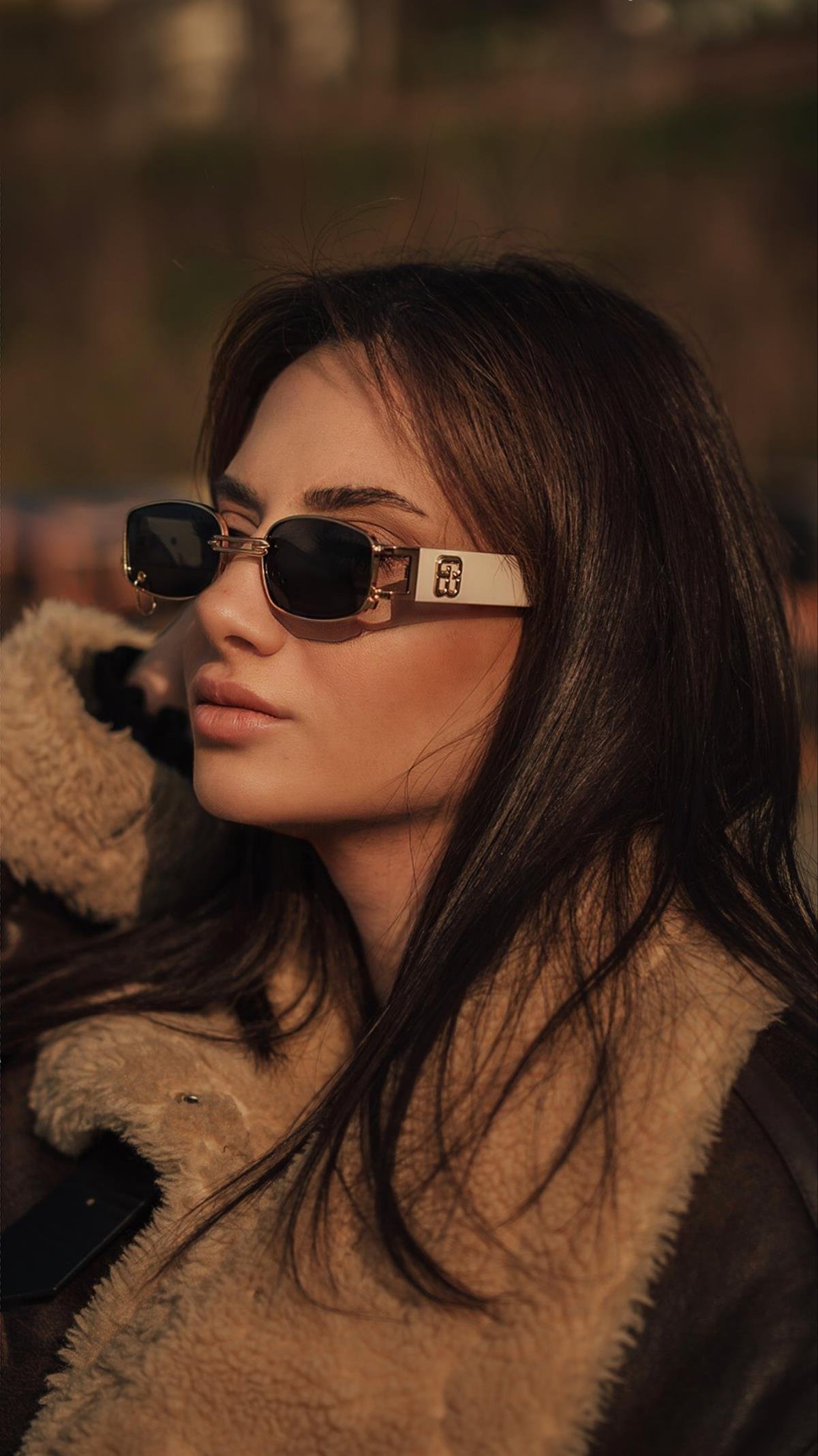 Angel Eyes Dikdörtgen Krem Unisex Güneş Gözlüğü YW8032LH-C