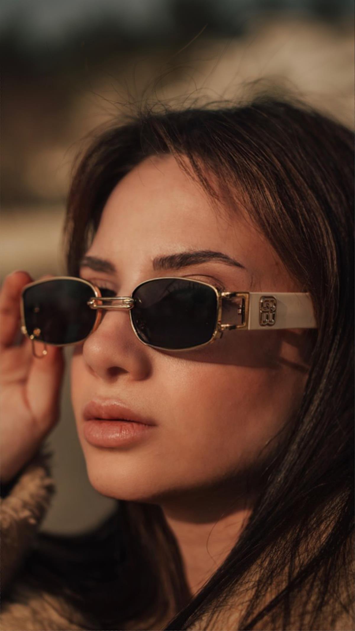 Angel Eyes Dikdörtgen Krem Unisex Güneş Gözlüğü YW8032LH-C