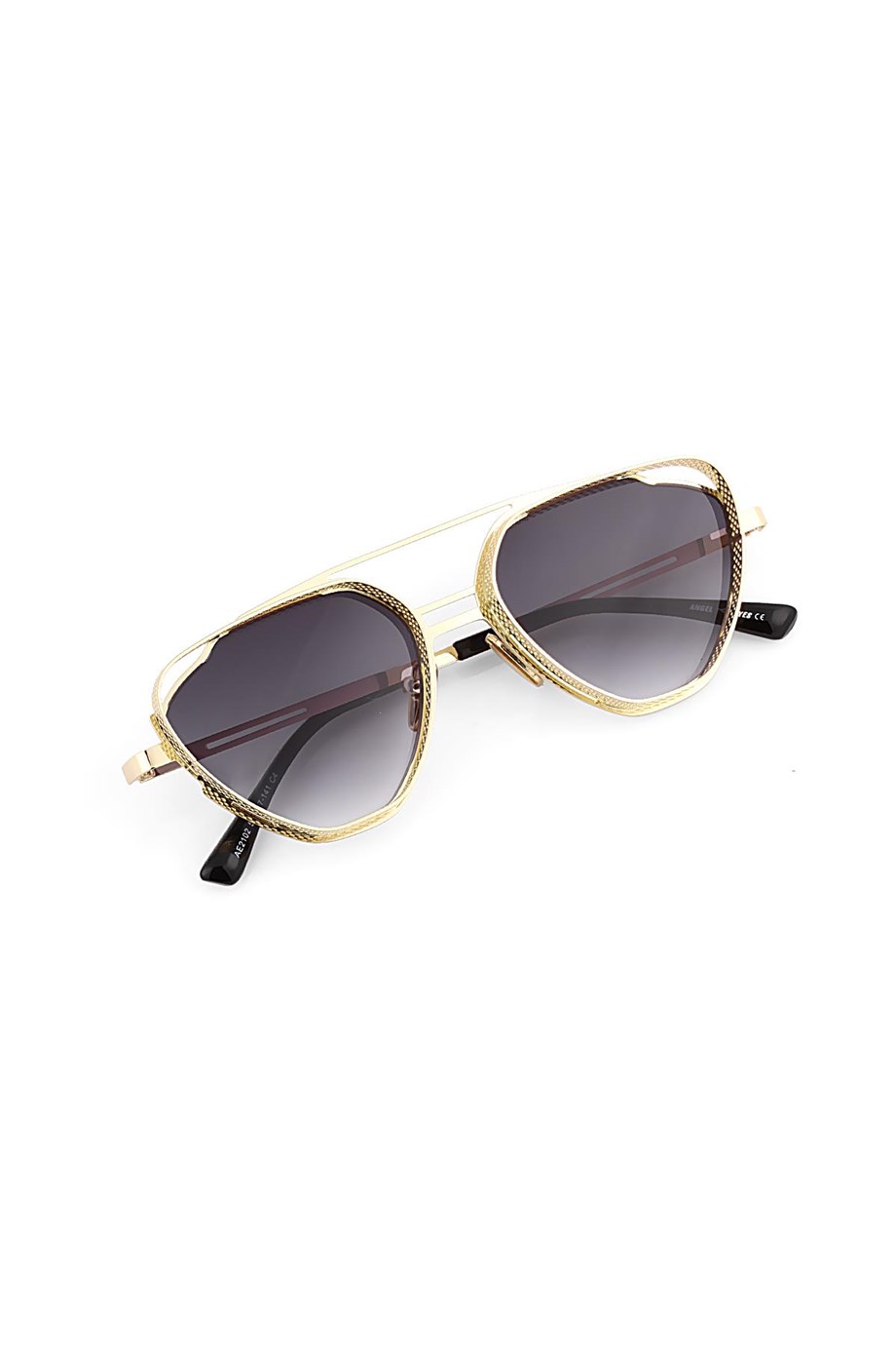 Angel Eyes Gold Geometrik Çerçeve Unisex Güneş Gözlüğü