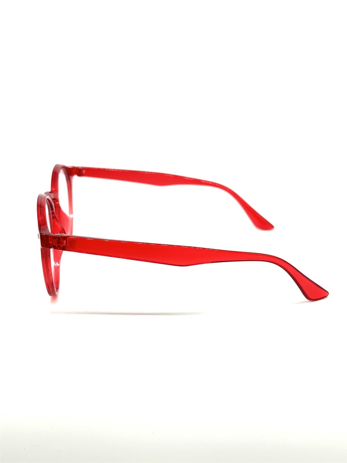 Angel Eyes Luna Oval Saydam Çerçeveli Unisex Kırmızı Güneş Gözlüğü