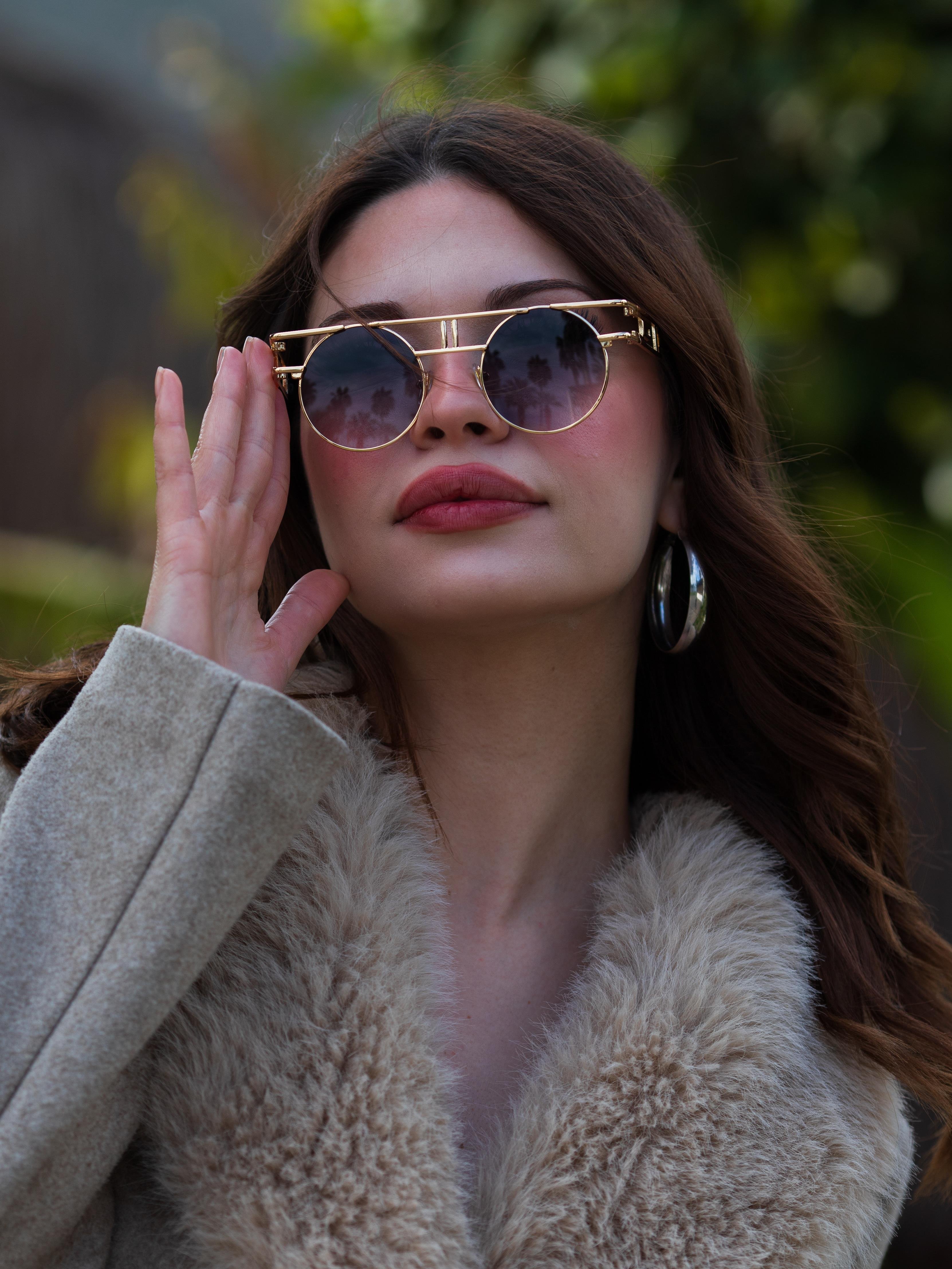Angel Eyes Yuvarlak Siyah Unisex Güneş Gözlüğü YW-8816J