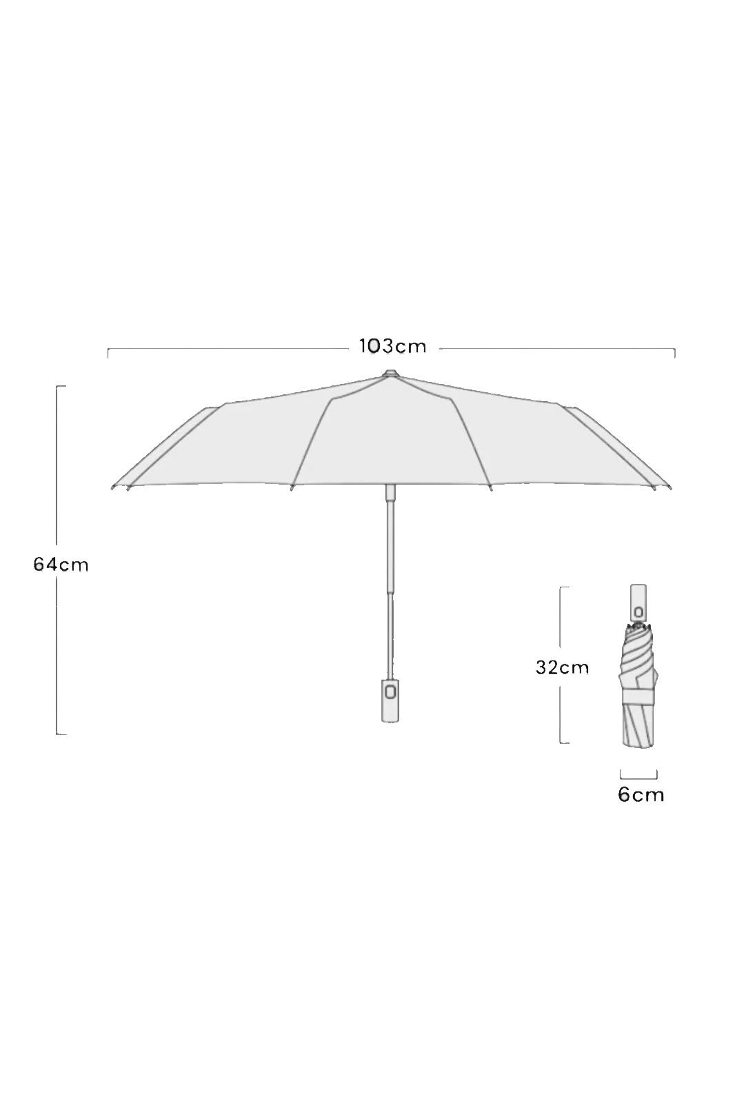K.Atatürk Desenli Siyah Yarı Otomatik Açılır Yarasa Şemsiye 8 TELLİ