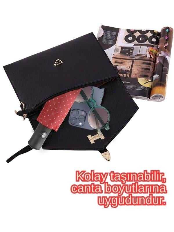 K.Atatürk Desenli Siyah Yarı Otomatik Açılır Yarasa Şemsiye 8 TELLİ