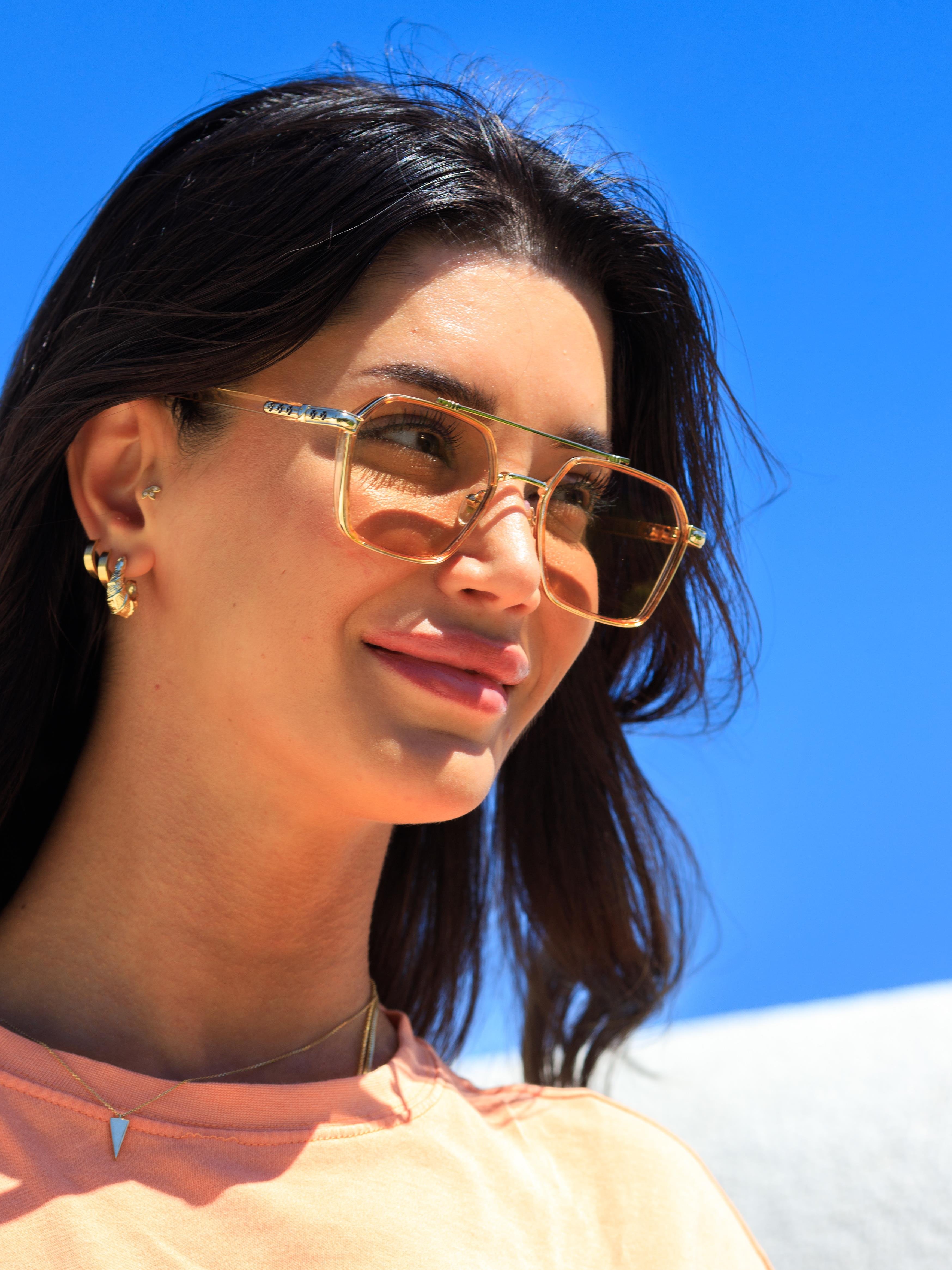 Rose Çerçeve Pembe Cam Kadın Güneş Gözlüğü Ae0039c5c