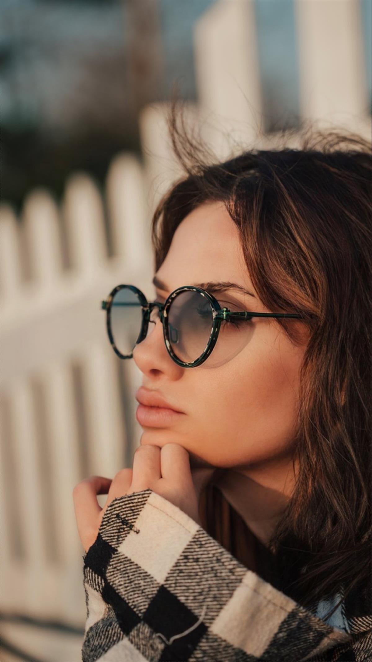 Yuvarlak Yeşil Çerçeceli Unisex Güneş Gözlüğü AE2109C11